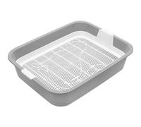 4BIG.fun Bac à litière pour chatons, chatons, lapins, cochons d'Inde, première litière pour petits animaux, litière, petite litière, bac à litière pour jeunes chats, bac à litière avec tamis de