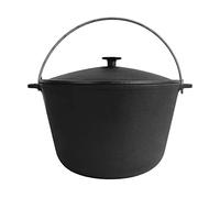 4BIG.fun Chaudron 6 l | Kazan avec couvercle Dutch Oven | Casserole ronde en fonte avec couvercle | Asia Wok Kasan pour cuisinières à induction, cuisine, camping, jardin, barbecue