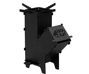 4BIG.fun Four à fusée pour four néerlandais Rocket Stove Barbecue Camping Hobo Four à bois pliable portable compact