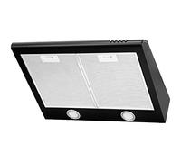 4big.fun Hotte aspirante CH591BL6 - Hotte encastrée - Conduit/ recyclage - 60 cm - Noir - Acier inoxydable - Éclairage LED [Classe énergétique C]