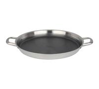 4BIG.fun Poêle à paella, en acier inoxydable, 32 cm, antiadhésive, structure en nid d'abeille, traditionnelle, passe au four, à induction