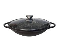 4BIG.fun Poêle wok anti-adhésive avec couvercle en verre Asia - 40 cm - Pour induction