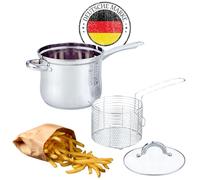 4BIG.fun Tempura Friteuse 3,5 l avec panier à frites Compatible induction