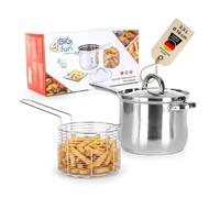 4BIG.fun Tempura Friteuse 3,5 l avec panier à frites Compatible induction