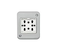 4box 4b. ip40.h21 Réservoir IP40 complet Prise Side, 250 V, gris