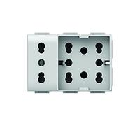 4Box 4B.V14.H21.XL Side Unika Compatible avec Vimar Plana, 250 V, Blanc