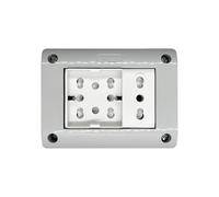 4box - Externa boîte d'extérieur IP40 3 modules complet de Side XL - Boîte et prise - Pas besoin d'adaptateur - Installation rapide.