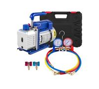 VEVOR Kit Pompe à Vide Climatisation 4 CFM (113 L/min) Kit de Pompe à Vide Automatique 1/3 HP avec 3 Tuyaux 1720 tr/min pour Climatiseur Clim Voiture Automobile HVAC Réfrigérateur