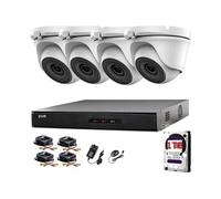 Hikvision Kit de vidéosurveillance 4 canaux DVR 1080p et 4 caméras Full HD 1080p avec vision nocturne 20 m Vue à distance Système de caméra de sécurité P2P facile