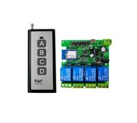 4CH Tuya WiFi Relay Module DC7-32V Motor Module +RF433 Remote Control for Garage Door Opener