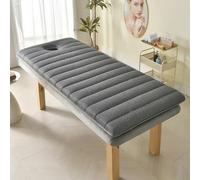 4Cm Couche De Matelas En Mousse À Mémoire De Forme Pour Table De Massage Avec Bande Élastique Et Trous Visage, Surmatelas Table De Massage, Extension De Cils, Instituts De Beauté Gray,190×80cm