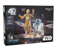 4D Build -4D Build, C-3PO et R2-D2 Star Wars à Collectionner, Jouets de Construction, Puzzle 3D pour Adultes et Adolescents, 416 pièces, à partir de 12 Ans (Spin Master 6074268)