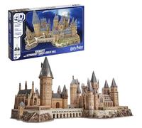 4D Build, Harry Potter Château de Poudlard de luxe avec tour d'astronomie et grand hall de plus de 60 cm de large, 384 pièces de puzzles 3D pour adultes et adolescents de 12 ans et plus