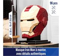 4D BUILD - Puzzle 3D Marvel - Maquette Avengers 96 Pièces - Casque Iron Man Inspiré de la Saga - Puzzle Adulte - Jeu de Construction à Collectionner - Jouet adulte - Jeu Enfant 12 ans et +