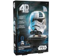 4D Build, Star Wars Casque Stormtrooper 3D Figurine Pliable avec Support, Jouets de Construction, Puzzle 3D pour Adultes et Adolescents, 121 pièces pour 12 Ans et Plus