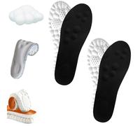 4D Cloud Soles Semelles en mousse à mémoire de forme pour homme et femme - Soutien de la voûte plantaire avec massage par acupression pour soulager les douleurs aux pieds (2 pairs-A, hommes 6,5-7,5