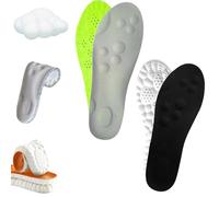 4D Cloud Soles Semelles en mousse à mémoire de forme pour homme et femme - Soutien de la voûte plantaire avec massage par acupression pour soulager les douleurs aux pieds (2 paires G, hommes 6,5-7,5