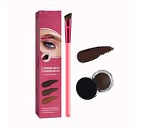 4d Hair Stroke Brow Stamp Brush, Multi-function Square Eyebrow Brush, Eye Brow Concealer Contour Brush, Angled Eyebrow Brush, Multi Purpose Square Eyebrow Makeup Brush (Taupe)