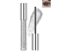 4D Mascara à Paillettes Argenté-3 Couleurs Mascara Pailleté Volume et Longueur, Mascara Coloré Waterproof et Longue Durée, Anti-bavure, Diamond Mascara pour Halloween Noël Anniversaire-1 Silver