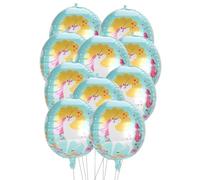 4d Round Sphere en Aluminium Ballouss de la fête de Haute qualité décorations de fête réutilisables pour Le Mariage Anniversaire Douche Nuptiale Golden Silver Bird Horse 10inch (20pcs Licorne)