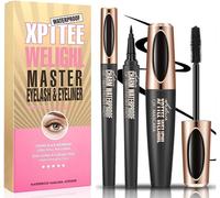 4d Silk Fiber Mascara & Eyeliner Pen, Eyeliner Mascara 2 En 1, Extra Long Voluminous Lash Mascara, Eyeliner Liquide, Mascara Waterproof Long-Lasting, Mascara Volume Pour Épaissir Et Allonger[X269]
