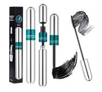4D Silk Fiber Mascara Waterproof Long, Mascara Volume Noir Intense, Imperméable à l'eau longue durée Naturellement maquillage des yeux ne fleurit pas, Fast Dry False Lash Effect Extension Make-Up
