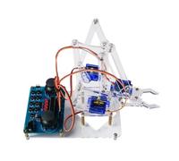 4DOF Kit de bras robotique en acrylique 51 microcontrôleur alimenté par USB vers le haut vers le bas gauche et droite pour l'apprentissage de la robotique