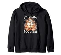 4e année Boo Crew Teacher Enfants Automne Halloween Floral Fantôme Sweat à Capuche