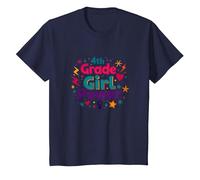 4e année Girl Power : autonomiser Les Jeunes apprenants T-Shirt, Enfant, Bleu Marine, 8 Ans
