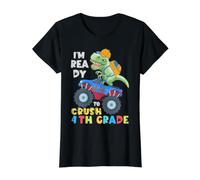 4e année pour garçons Premier Jour de quatrième année rentrée Scolaire T-Shirt Graphique avec Valeur, Femme, Noir, S