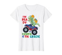 4e année pour garçons Premier Jour de quatrième année rentrée Scolaire T-Shirt Graphique avec Valeur, Femme, Blanc, S