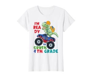 4e année pour garçons Premier Jour de quatrième année rentrée Scolaire T-Shirt Graphique avec Valeur, Femme, Blanc, XL