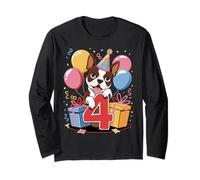 4e anniversaire garçon fille 4 ans quatre Boston Terrier Manche Longue