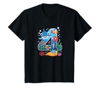4ème Anniversaire Animaux de l'océan et de la mer Requin Enfants 4 Ans T-Shirt