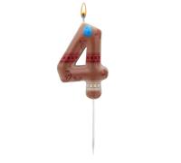 4ème Bougie d'Anniversaire pour Gâteau, Été Océan Bougies Chiffres Inspiré Par L'île Décorations Gâteau Fournitures Fête d'Anniversaire à Thème Dessin Animé pour Enfants Garçons Filles