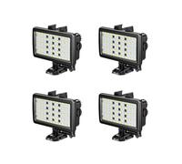 4Ensemble Éclairage Photographique à LED pour Appareil Photo Reflex 40 M Étanche Lampe de Plongée à LED pour