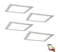 4er Ensemble LED à Encastrer Panneau 13,5W Smartpanel Bluetooth 2700K Chaude À