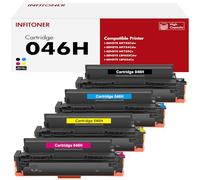 4er-Pack Cartridge 046H 046 Compatible pour Canon 046H 046 i-SENSYS MF732Cdw Toner MF734Cdw MF735Cx LBP654Cx LBP653Cdw MF732 MF734 MF735 LBP653 LBP654 046HBK (Noir Cyan Jaune Magenta)