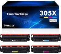 4Er Pack Compatible 305X Ce410X 305A Ce410A Cartouche De Toner Pour Hp Laserjet Pro 400 Color M475Dn M475Dw M451Dn M451Nw M451Dw M351A M375Nw Drucker - Noir Cyan Jaune Magenta