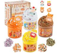 4er-Pack Food Butter Slime, Schleim Set für Mädchen & Jungen 8-12 Jahren, Slime Partygeschenke für Kinder, Sensorisches Spielzeug Schleim für Kinder, Oster Halloween & Weihnachts Geschenke