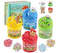 4er-Pack Garden Butter Slime, Schleim Set für Mädchen & Jungen 8-12 Jahren, Slime Partygeschenke für Kinder, Sensorisches Spielzeug Schleim für Kinder, Oster Halloween & Weihnachts Geschenke