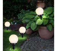 4er Set LED Solaire Boule Pointe Lampes Blanc Déco Balcon Prise Luminaire Lampes