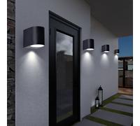 4er Set Luminaires D'Extérieur Maison Porte Mur Bas Aluminium Éclairage Cour