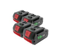 4er Set PATONA Piles pour Bosch GBA 18V 5,0Ah LI-ION (GBA180LED Compatible)