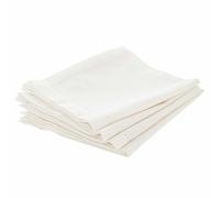 4er-Set Servietten "Chambray" - weiß 40 × 40 cm - Atmosphera créateur d'intérieur