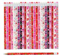 4E's Novelty Lot de 36 crayons de Saint-Valentin pour enfants en vrac pour cadeaux de salle de classe, prix pour cadeaux de fête