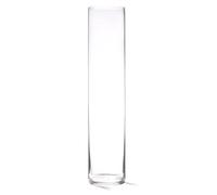 4E's Novelty Vase cylindrique en verre transparent de 40,6 cm de haut, 8,9 cm de large - Vase en verre transparent pour centre de table, vase de sol, fleurs, bougeoirs, décoration de table de mariage