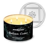 4EVER CANDLE Bougies parfumées au cèdre baumier, bougies de soja de 18oz, grands pots à 4 mèches non toxiques, plus de 50 heures de combustion, idéales pour offrir, événements et décoration intérieure