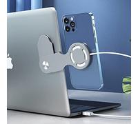 4EVER Lot de 2 supports réglables pour téléphone portable, clip de montage latéral pour ordinateur portable, support d'extension pour écran d'ordinateur, chargeur magnétique sans fil pliable
