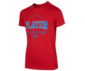4F Boy's T-Shirt JTSM007, T-Shirt Garçon, Red, 134